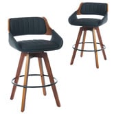Cassington Home 67.5cm Moore Faux Leather Swivel Bar Stools