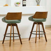 Cassington Home 67.5cm Moore Faux Leather Swivel Bar Stools