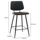 Cassington Home 67.5cm Moore Faux Leather Bar Stools