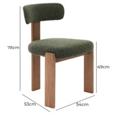 Cassington Home Aguiluz Boucle &amp; Beech Wood Dining Chairs