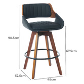 Cassington Home 67.5cm Moore Faux Leather Swivel Bar Stools