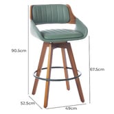 Cassington Home 67.5cm Moore Faux Leather Swivel Bar Stools