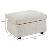 Cassington Home Eviana 6 Seater King Single Modular Sofa Bed &amp; Ottoman Set