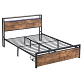Cassington Home Linford Bed with LED &amp; Drawers