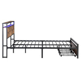 Cassington Home Linford Bed with LED &amp; Drawers