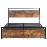 Cassington Home Linford Bed with LED &amp; Drawers