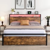 Cassington Home Linford Bed with LED &amp; Drawers