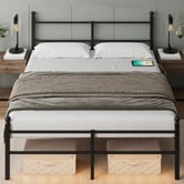 Cassington Home Braulio Bed with LED &amp; Charging Station
