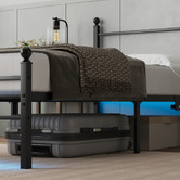 Cassington Home Braulio Bed with LED &amp; Charging Station