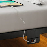 Cassington Home Braulio Bed with LED &amp; Charging Station