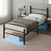 Cassington Home Braulio Bed with LED &amp; Charging Station