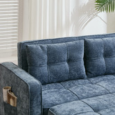 Cassington Home Iya 2 Seater King Single Chenille Sofa Bed