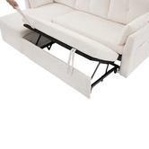 Cassington Home Fontana 3 Seater Single Corduroy Sofa Bed with Reversible Chaise