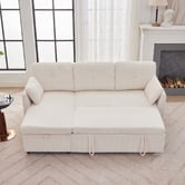 Cassington Home Fontana 3 Seater Single Corduroy Sofa Bed with Reversible Chaise