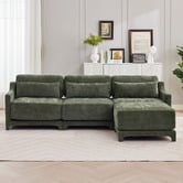 Cassington Home Felicie 4 Seater Chenille Sofa &amp; Ottoman Set