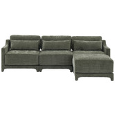 Cassington Home Felicie 4 Seater Chenille Sofa &amp; Ottoman Set