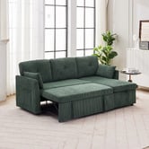 Cassington Home Fontana 3 Seater Single Corduroy Sofa Bed with Reversible Chaise