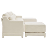 Cassington Home Felicie 4 Seater Chenille Modular Sofa &amp; Ottoman Set