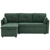 Cassington Home Fontana 3 Seater Single Corduroy Sofa Bed with Reversible Chaise