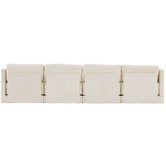 Cassington Home Felicie 4 Seater Chenille Modular Sofa &amp; Ottoman Set
