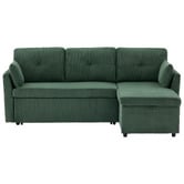 Cassington Home Fontana 3 Seater Single Corduroy Sofa Bed with Reversible Chaise