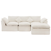 Cassington Home Fiona 4 Seater Chenille Sofa &amp; Ottoman Set