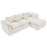 Cassington Home Fiona 4 Seater Chenille Sofa &amp; Ottoman Set