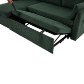Cassington Home Fontana 3 Seater Single Corduroy Sofa Bed with Reversible Chaise