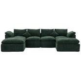 Cassington Home Fiona 4 Seater Chenille Modular Sofa &amp; Ottoman Set