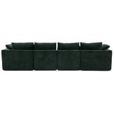Cassington Home Fiona 4 Seater Chenille Modular Sofa &amp; Ottoman Set
