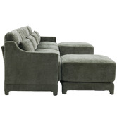 Cassington Home Felicie 4 Seater Chenille Modular Sofa &amp; Ottoman Set
