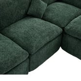 Cassington Home Fiona 4 Seater Chenille Modular Sofa &amp; Ottoman Set