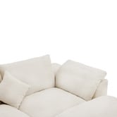Cassington Home Fiona 4 Seater Chenille Modular Sofa &amp; Ottoman Set