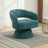 Cassington Home Nylah Chenille Swivel Armchair