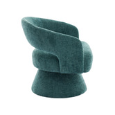 Cassington Home Nylah Chenille Swivel Armchair