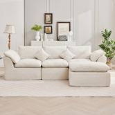 Cassington Home Fiona 4 Seater Chenille Sofa &amp; Ottoman Set