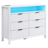 Cassington Home Miggy 6 Drawer Chest with LED &amp; Charging Station