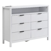 Cassington Home Miggy 6 Drawer Chest with LED &amp; Charging Station