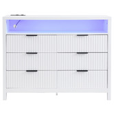 Cassington Home Miggy 6 Drawer Chest with LED &amp; Charging Station