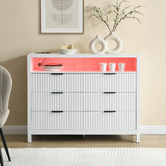 Cassington Home Miggy 6 Drawer Chest with LED &amp; Charging Station