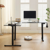 Cassington Home Nilfy Electric Sit &amp; Stand Corner Desk