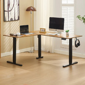 Cassington Home Nilfy Electric Sit &amp; Stand Corner Desk