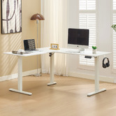 Cassington Home Nilfy Electric Sit &amp; Stand Corner Desk