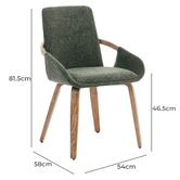 Cassington Home Alwina Chenille Dining Chairs