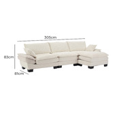Cassington Home Haines 4 Seater Modular Sofa &amp; Ottoman Set