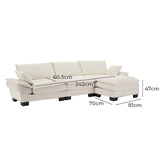 Cassington Home Haines 4 Seater Modular Sofa &amp; Ottoman Set
