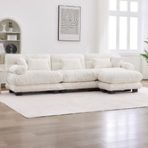 Cassington Home Rizalino 4 Seater Modular Sofa &amp; Ottoman Set