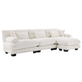 Cassington Home Rizalino 4 Seater Modular Sofa &amp; Ottoman Set