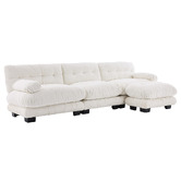 Cassington Home Rizalino 4 Seater Modular Sofa &amp; Ottoman Set