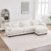 Cassington Home Rizalino 4 Seater Modular Sofa &amp; Ottoman Set